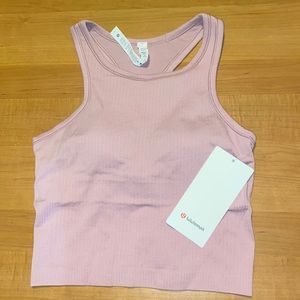 Brand new ebb to street racer back crop tank pink taupe size 6